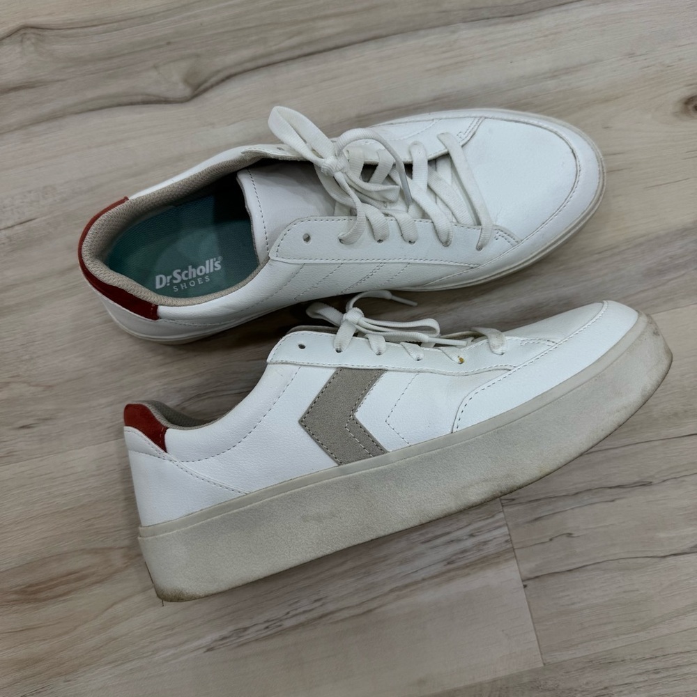 Dr. Scholl's Madison Lace orange red beige Casual Sneakers Sz 11 preowned